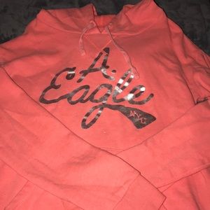 American Eagle Coral Hoodie Size Small